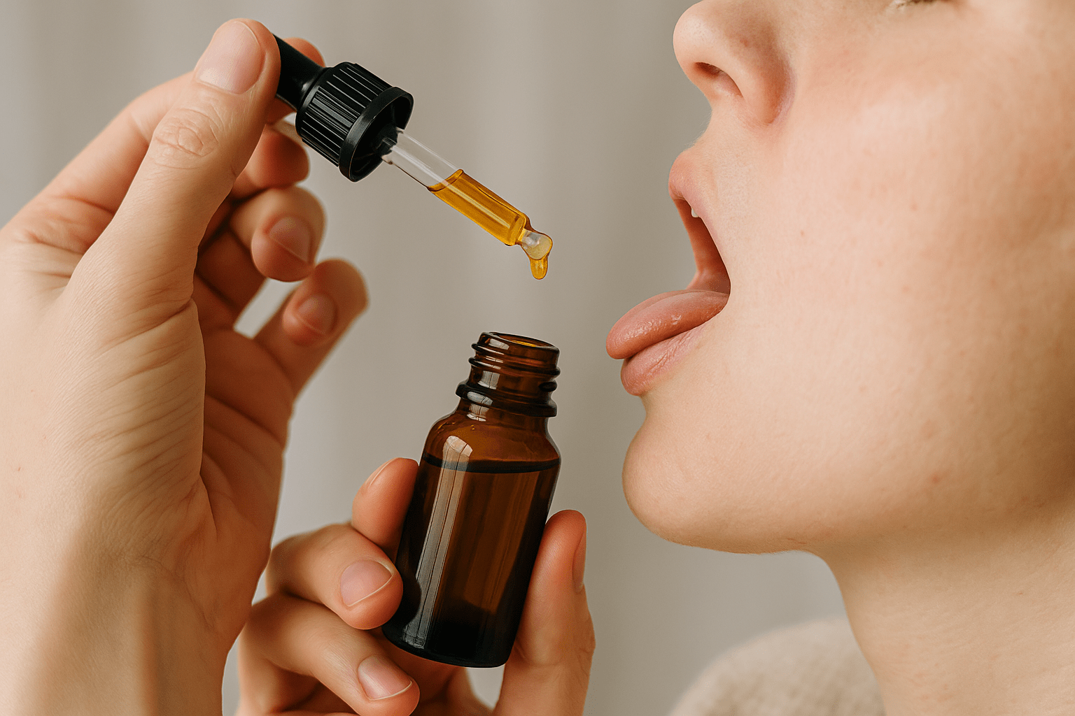 prise d'huile de CBD